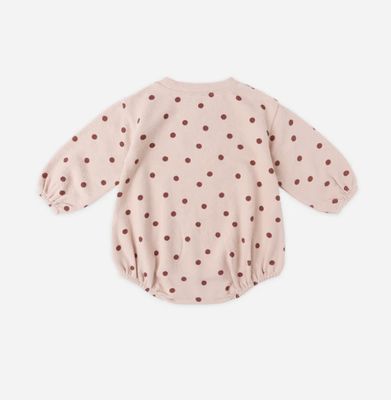 SPONGEY KNIT ROMPER || POLKA DOTS