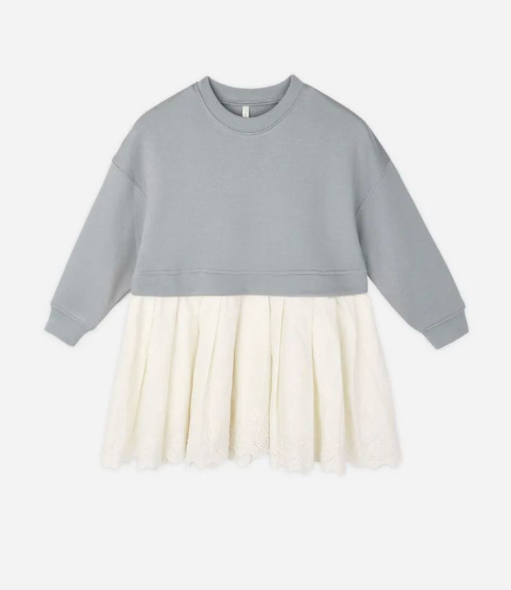 SWEATSHIRT DRESS || DUSTY BLUE