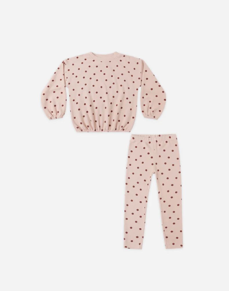 SPONGEY KNIT SET || POLKA DOT