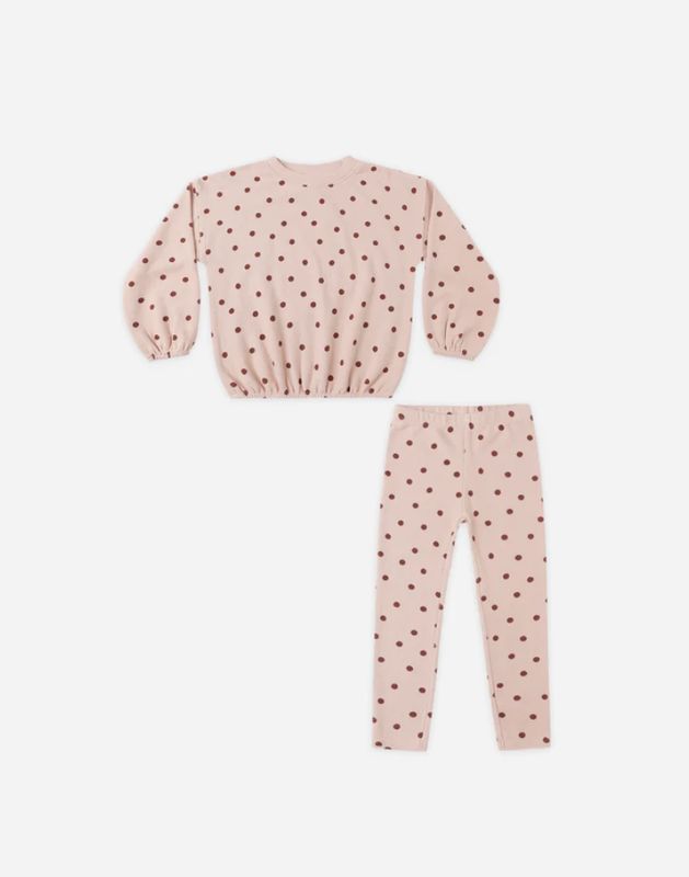 SPONGEY KNIT SET || POLKA DOT