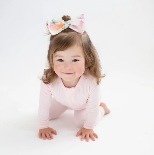 ribbed zip romper - sakura