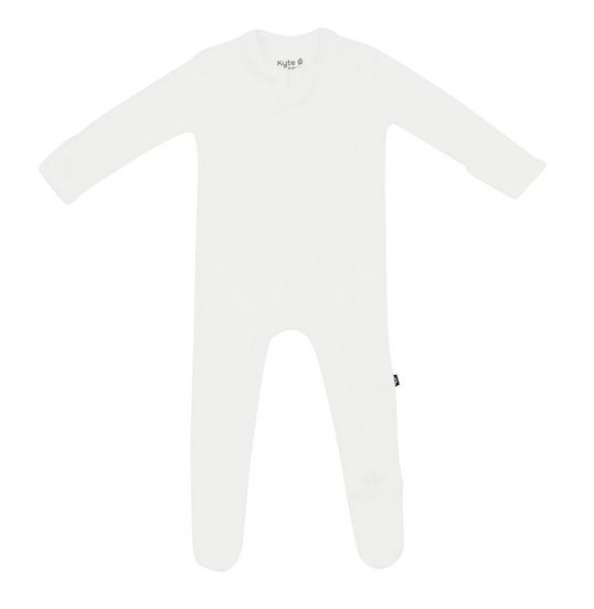 ribbed zippered footie- cloud