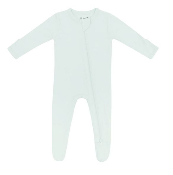 zippered footie - dew
