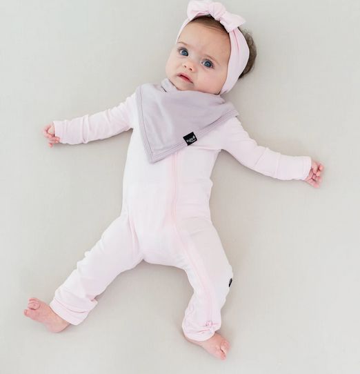 zippered romper - sakura
