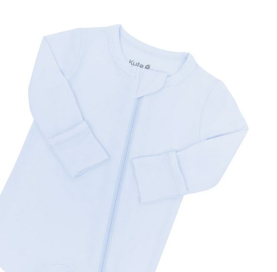 zippered romper - mist