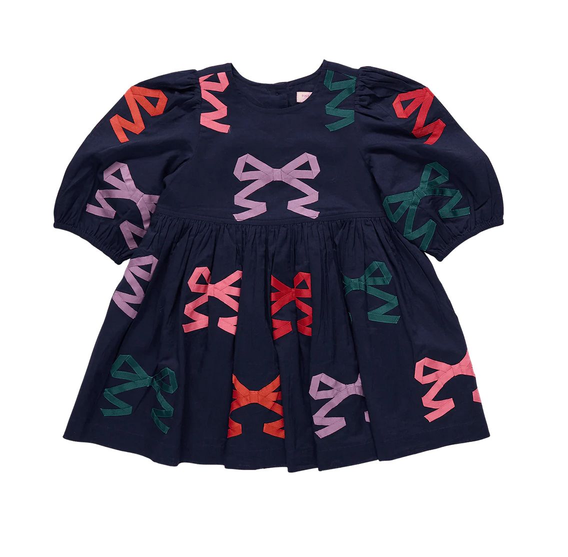 girls brooke dress - multi bow applique