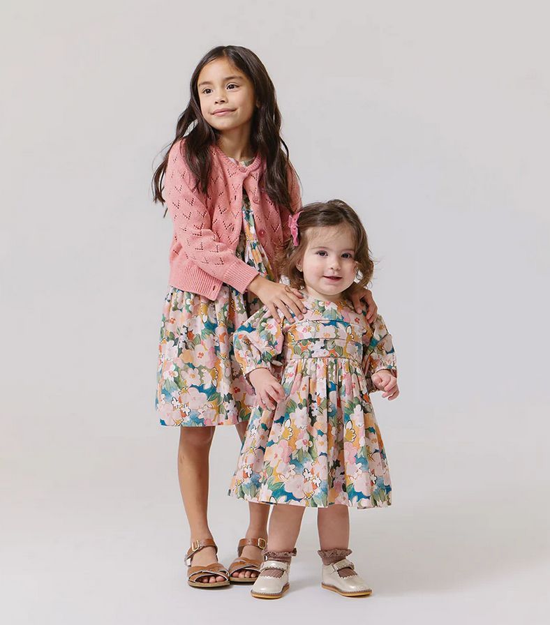 baby girls evelyn dress set - watercolor floral