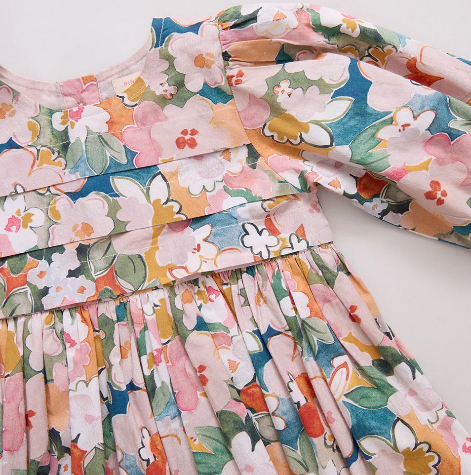 baby girls evelyn dress set - watercolor floral