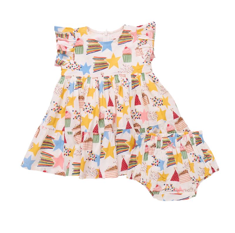 baby girls jennifer dress set - birthday star