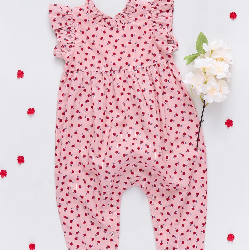 baby girls jennifer jumper - pink tiny roses
