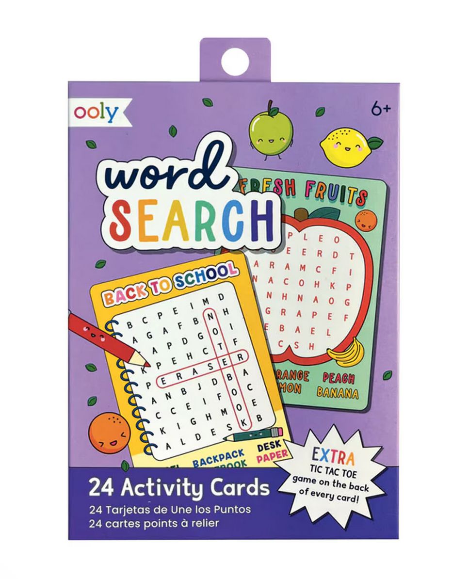 activity cards: word search