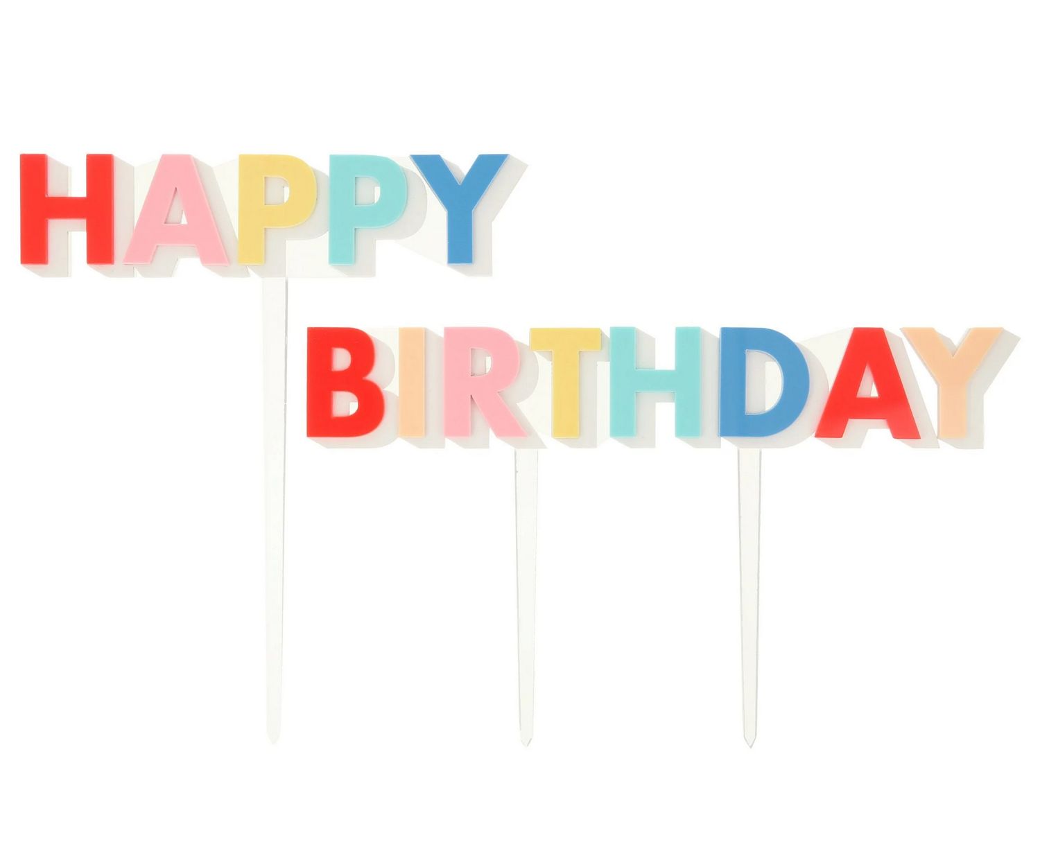 birthday cake topper- multi
