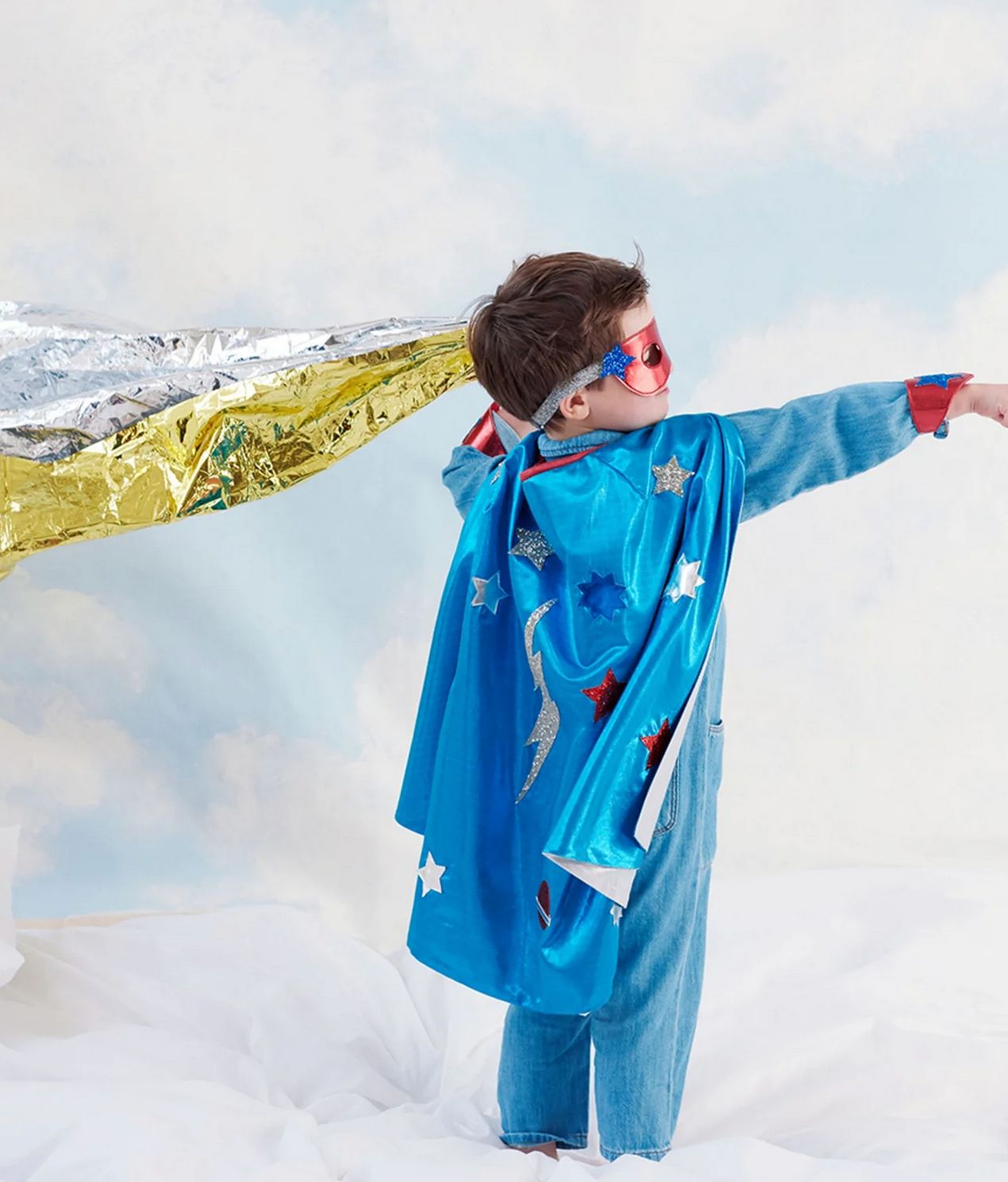 blue superhero costume