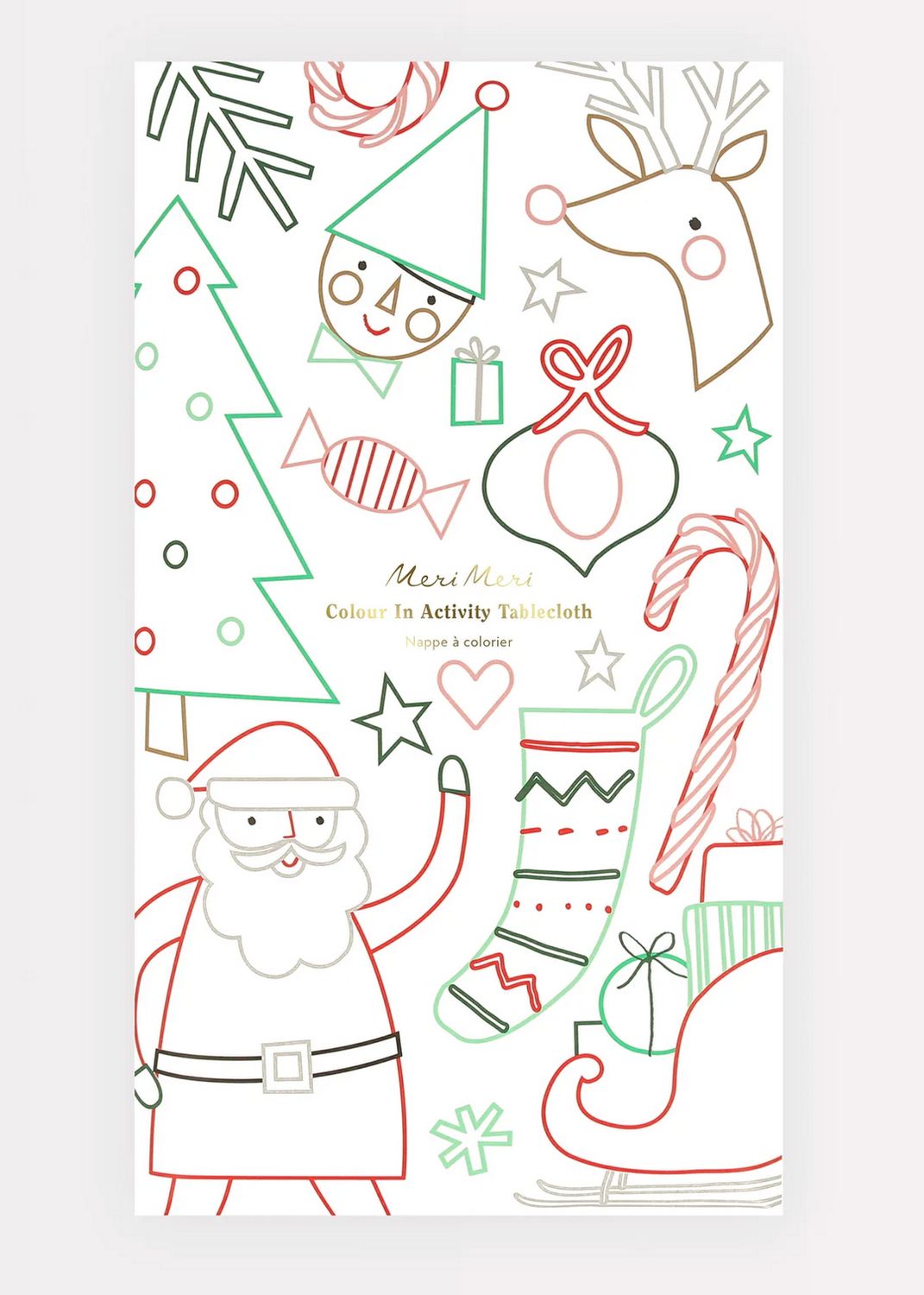 christmas color in activity tablecloth