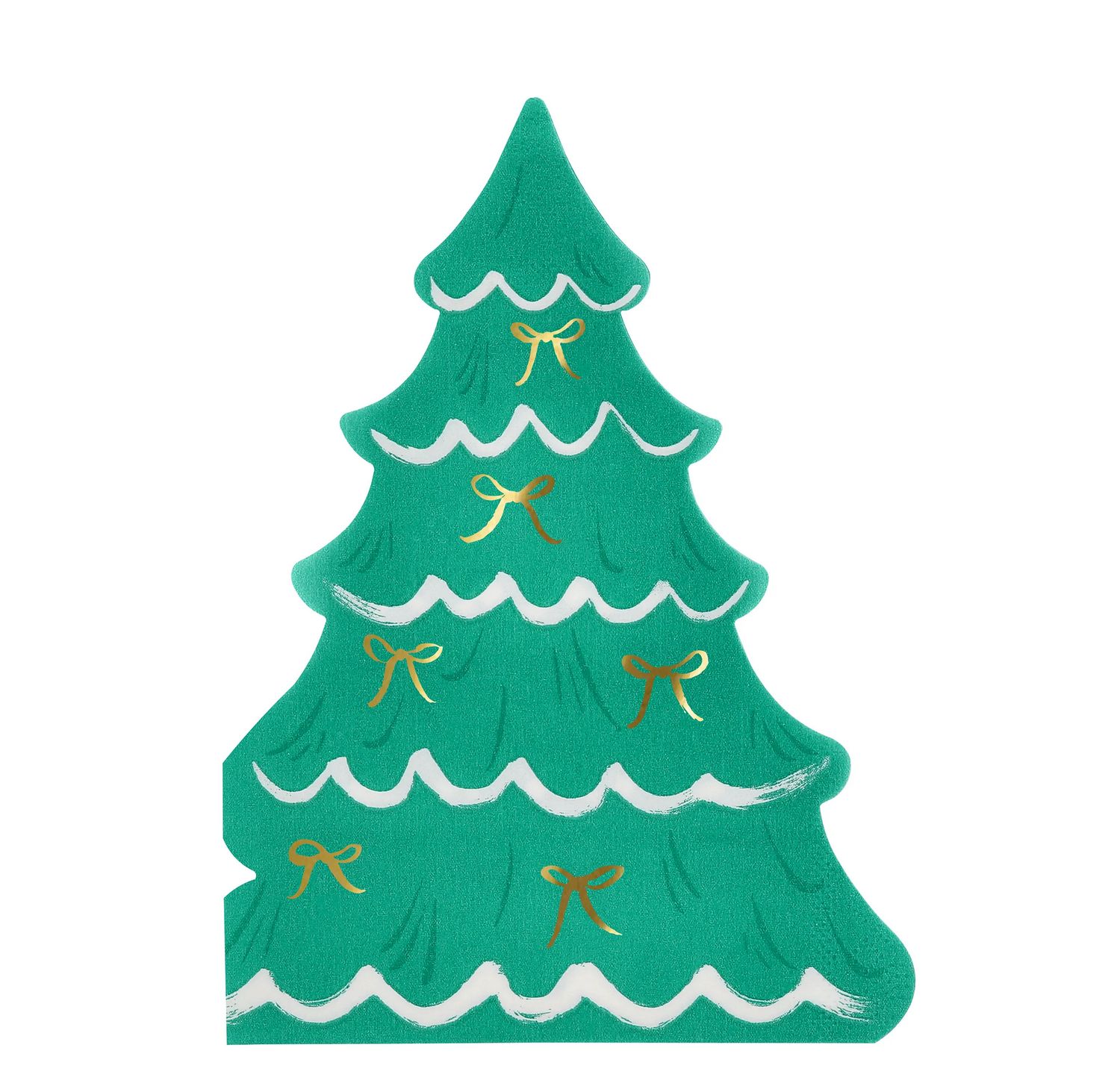 christmas tree w bows napkins