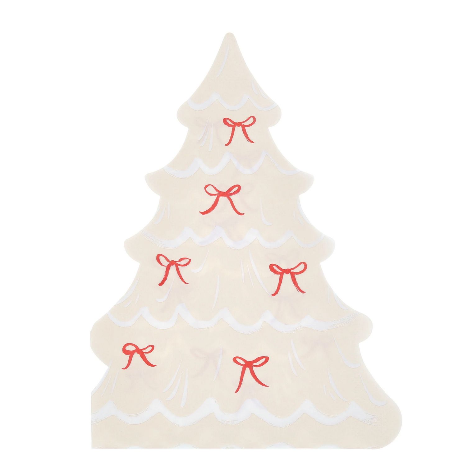 christmas tree w bows napkins
