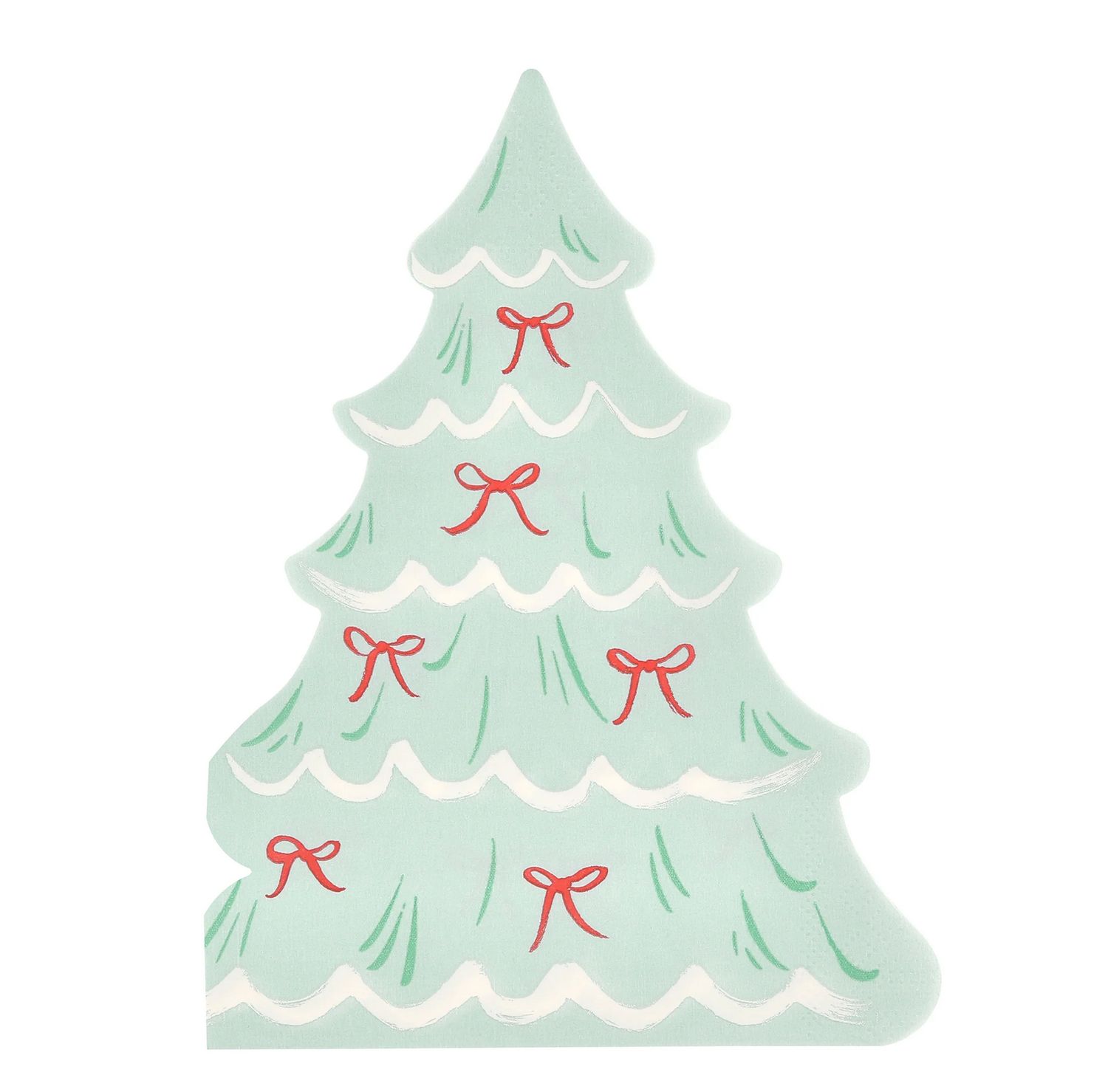 christmas tree w bows napkins