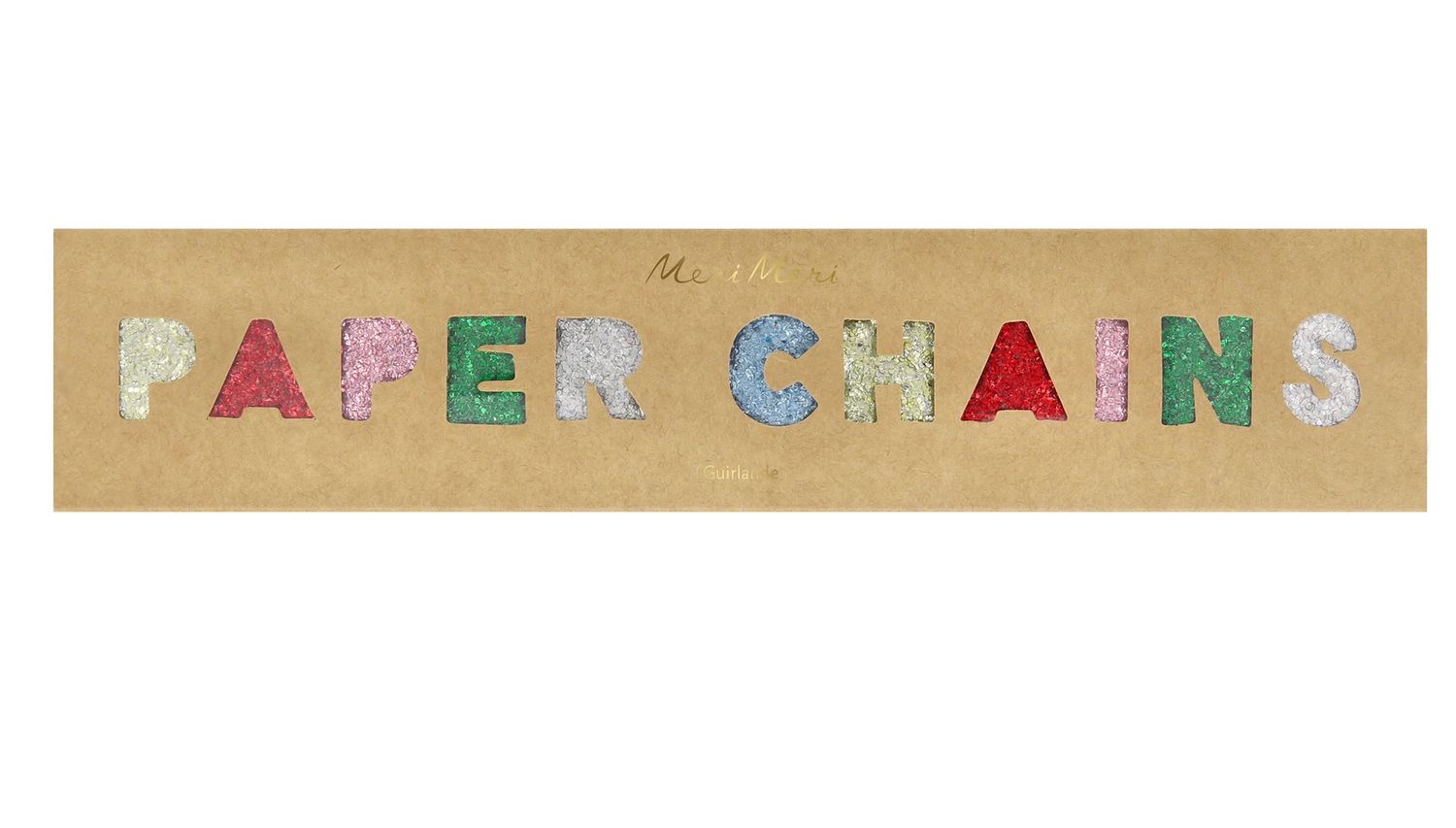 glitter paper chains set