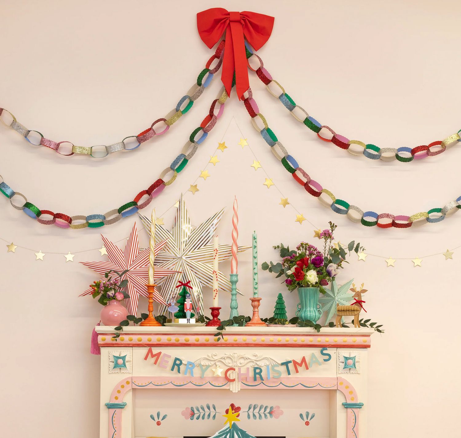 glitter paper chains set