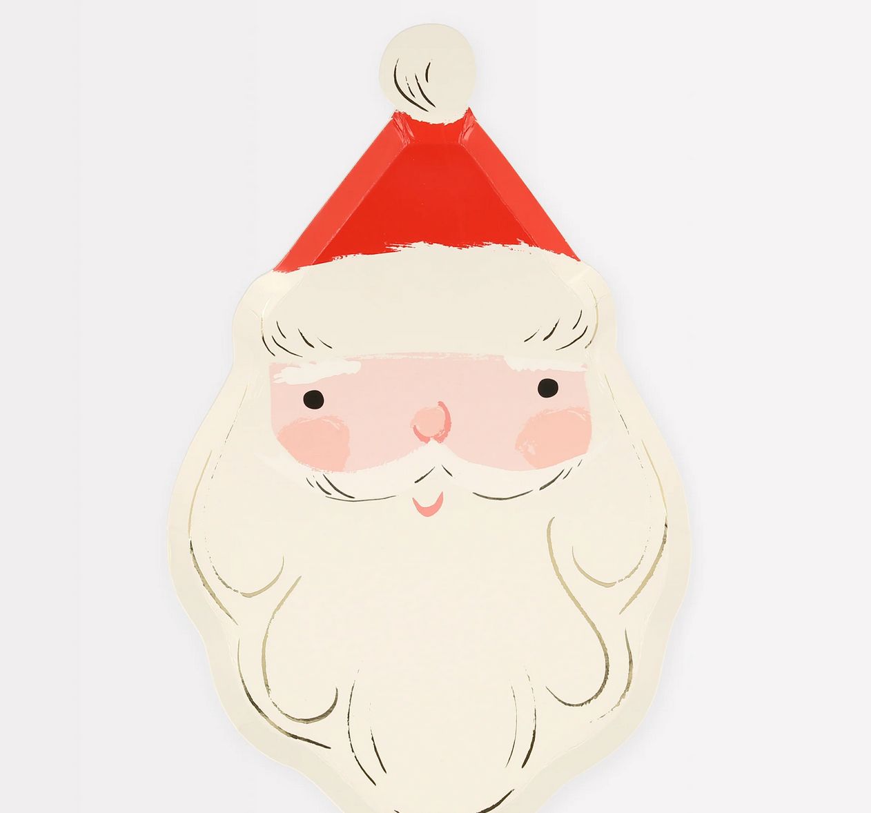 jolly christmas santa plates