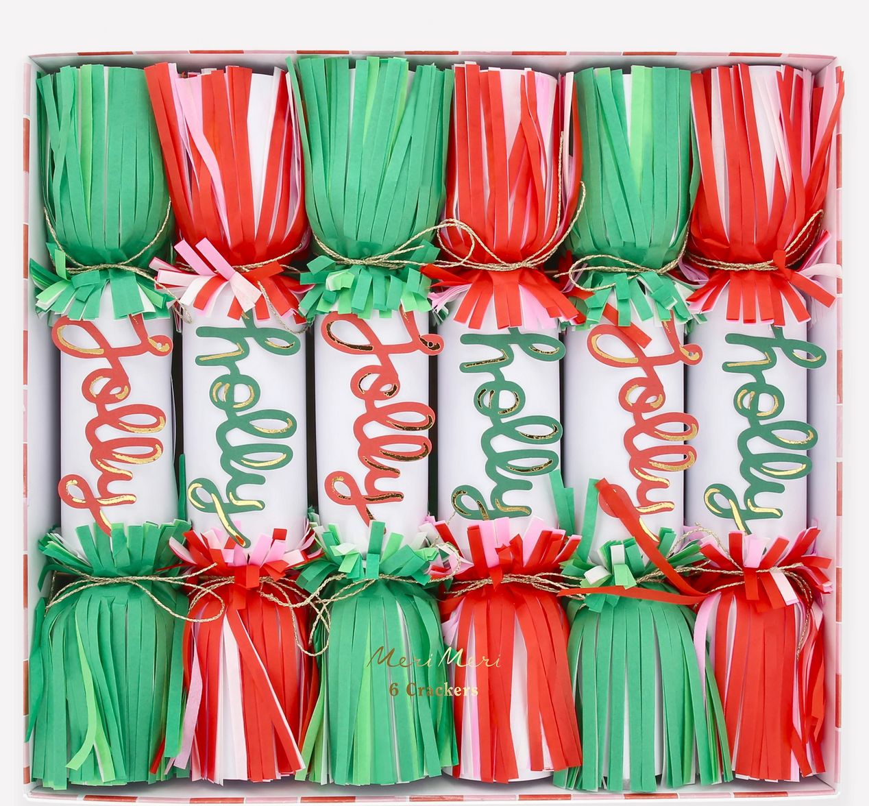jolly holly fringe crackers