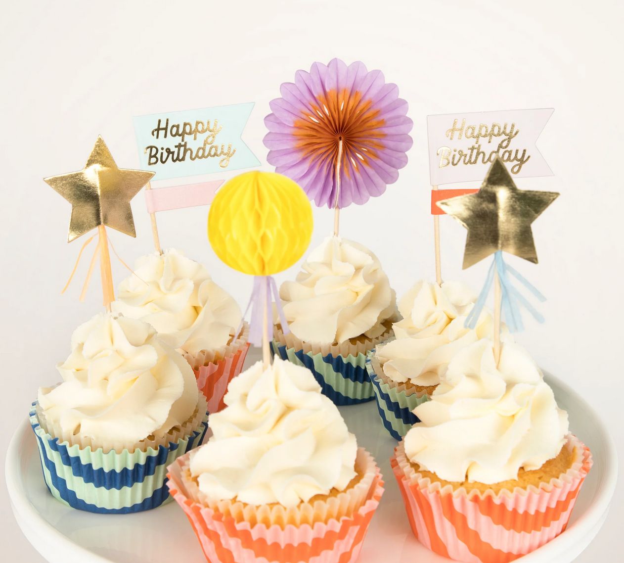 stripe party cupcake kit