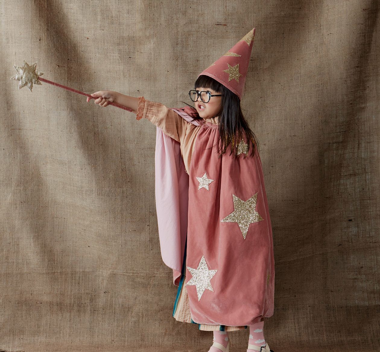 pink velvet wizard costume