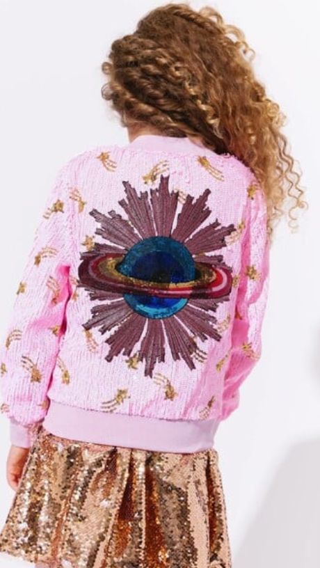 galaxy star sequin bomber