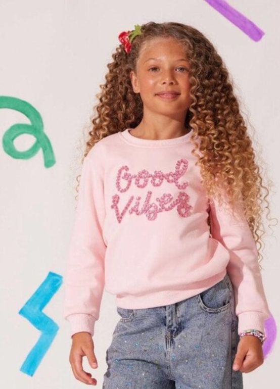 good vibes sweatshirt - pink