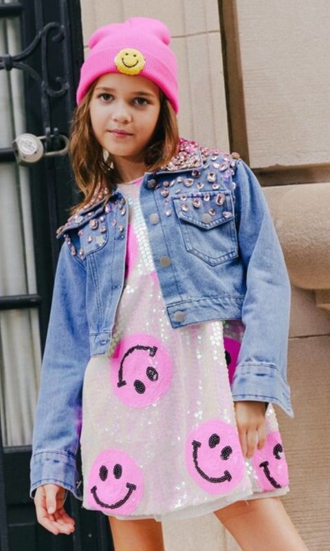 sparkle queen gem denim