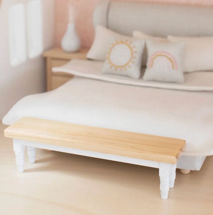 classic bench seat- natural/white