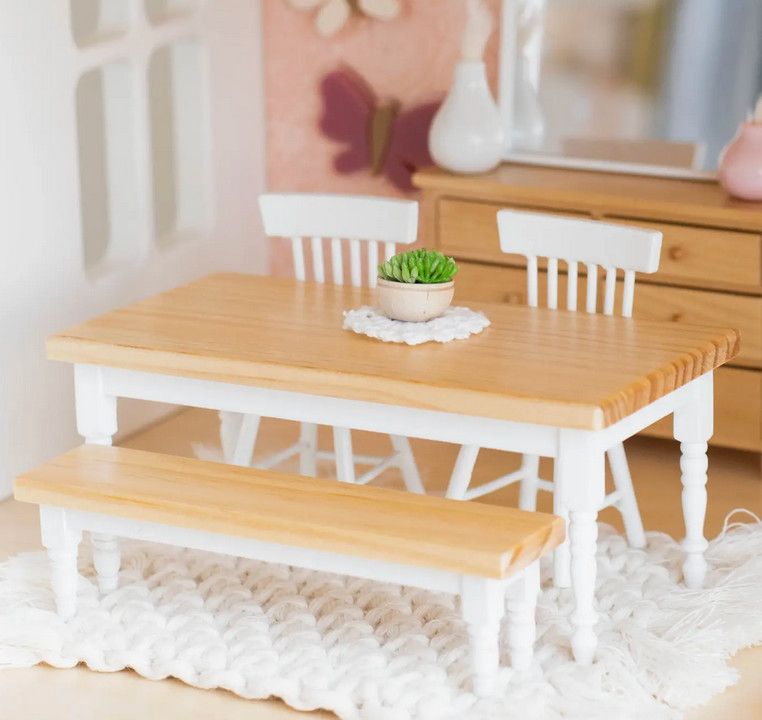 classic bench seat- natural/white