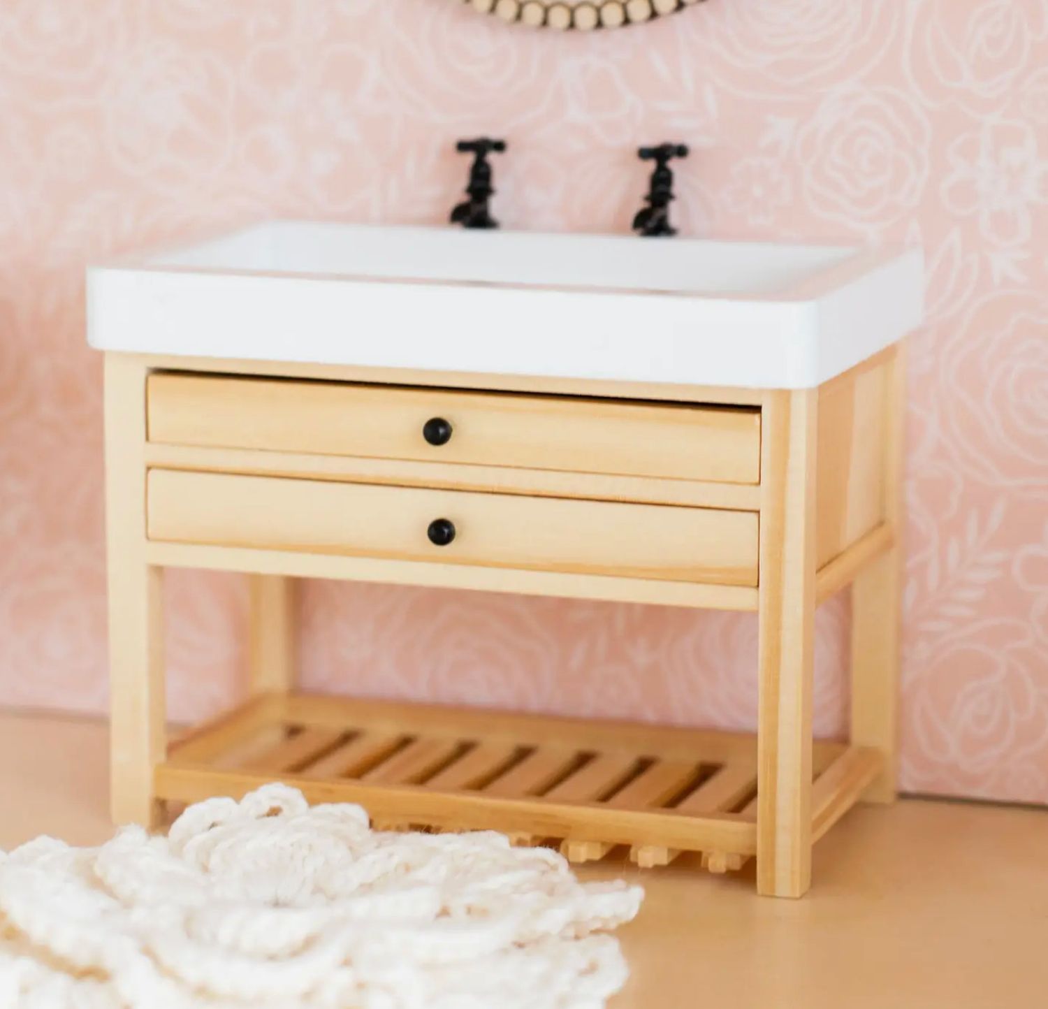 double faucet bathroom sink