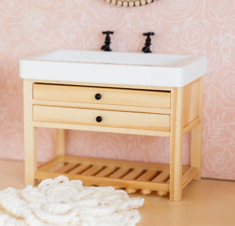 double faucet bathroom sink