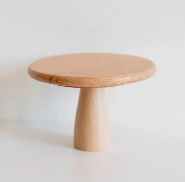 round bistro dining table- natural