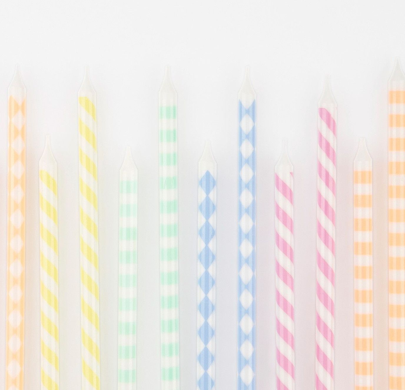 pastel patterned candles