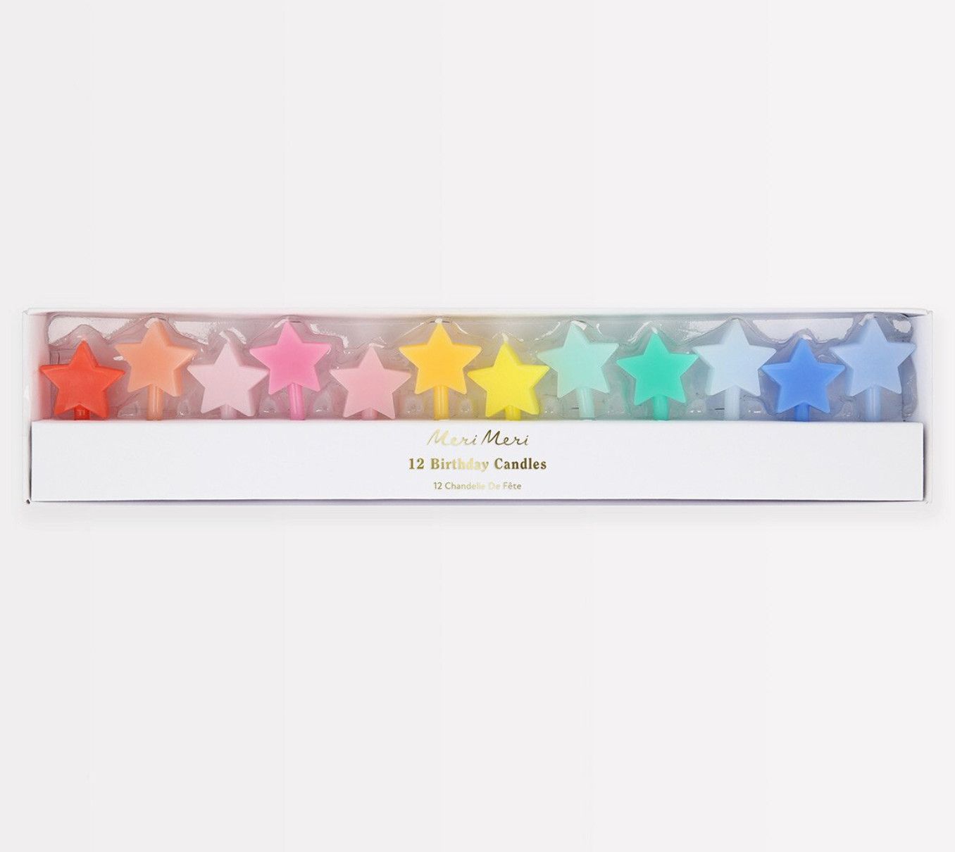 rainbow star candles