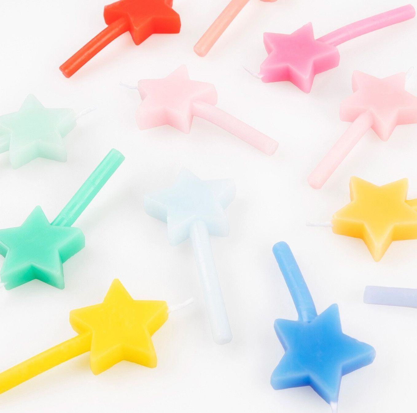 rainbow star candles