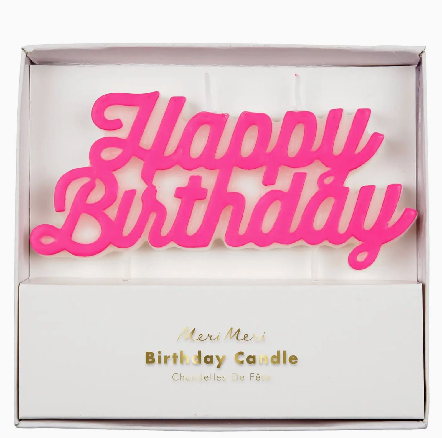 happy birthday candle- pink