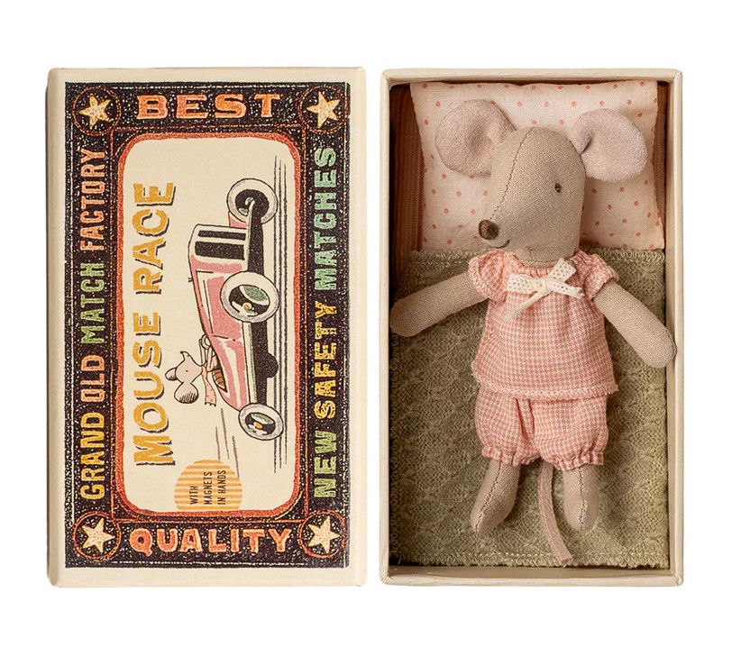 little sister mouse in matchbox