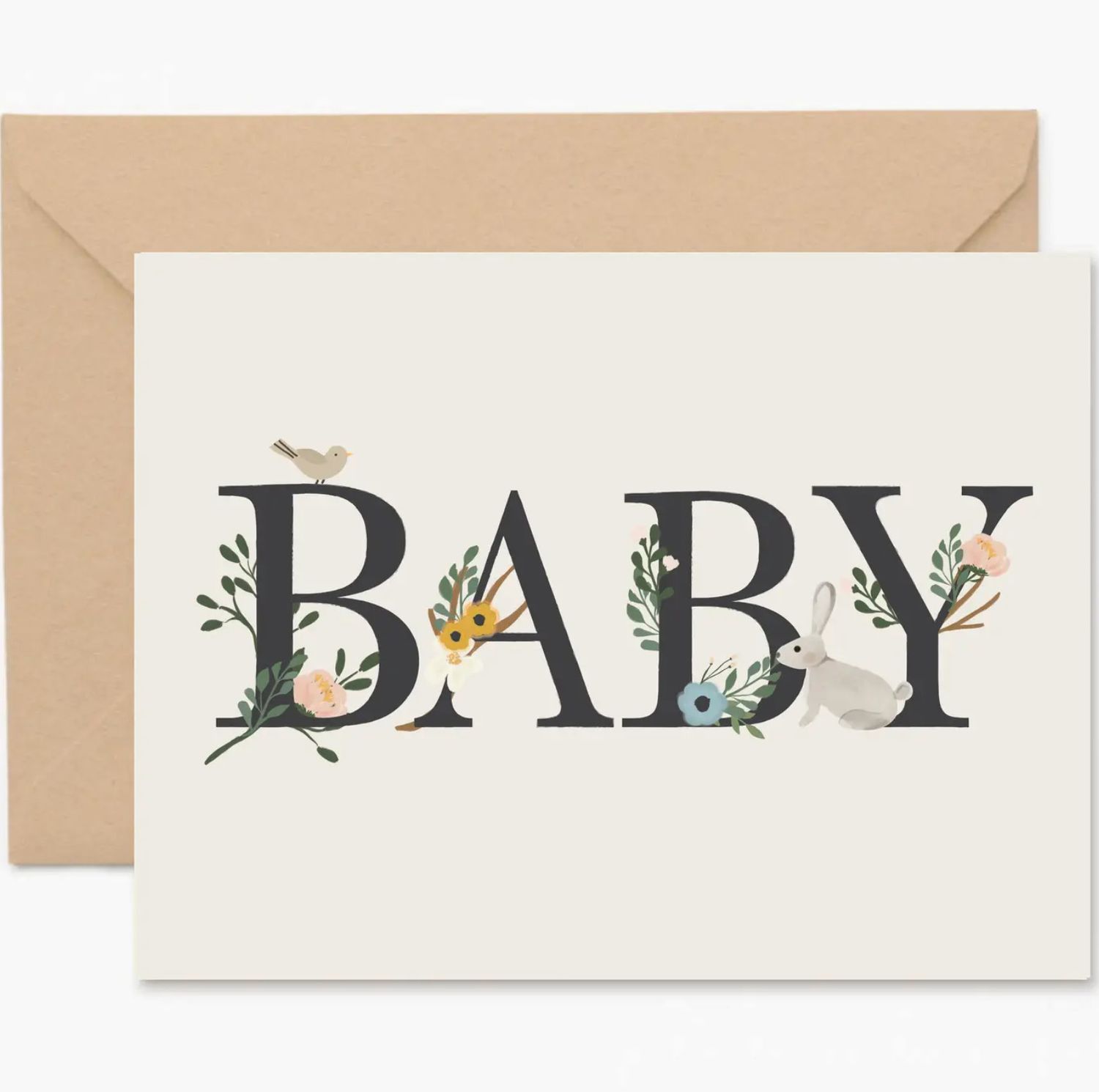 baby floral greeting card