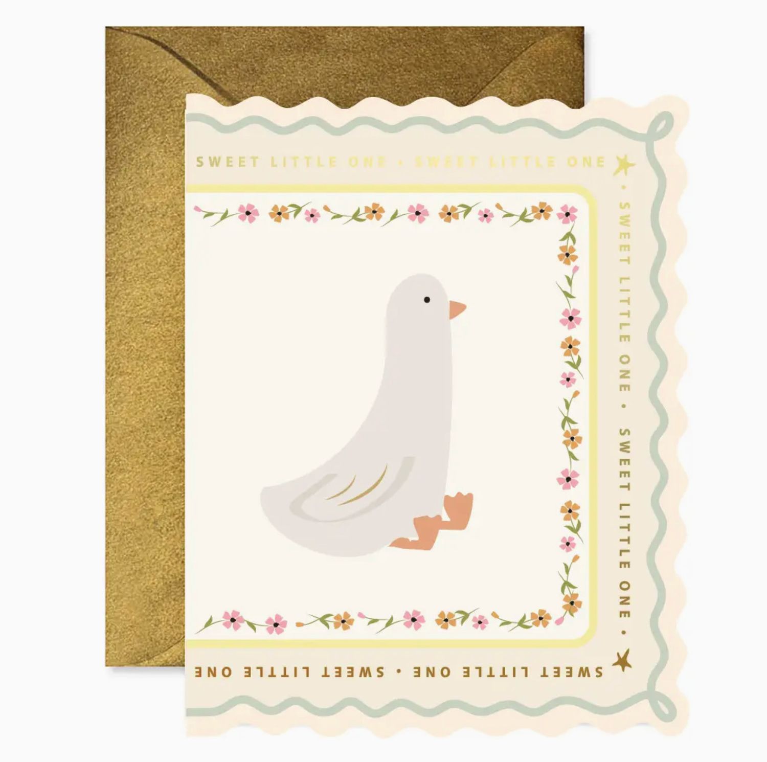 sweet little goose greeting card