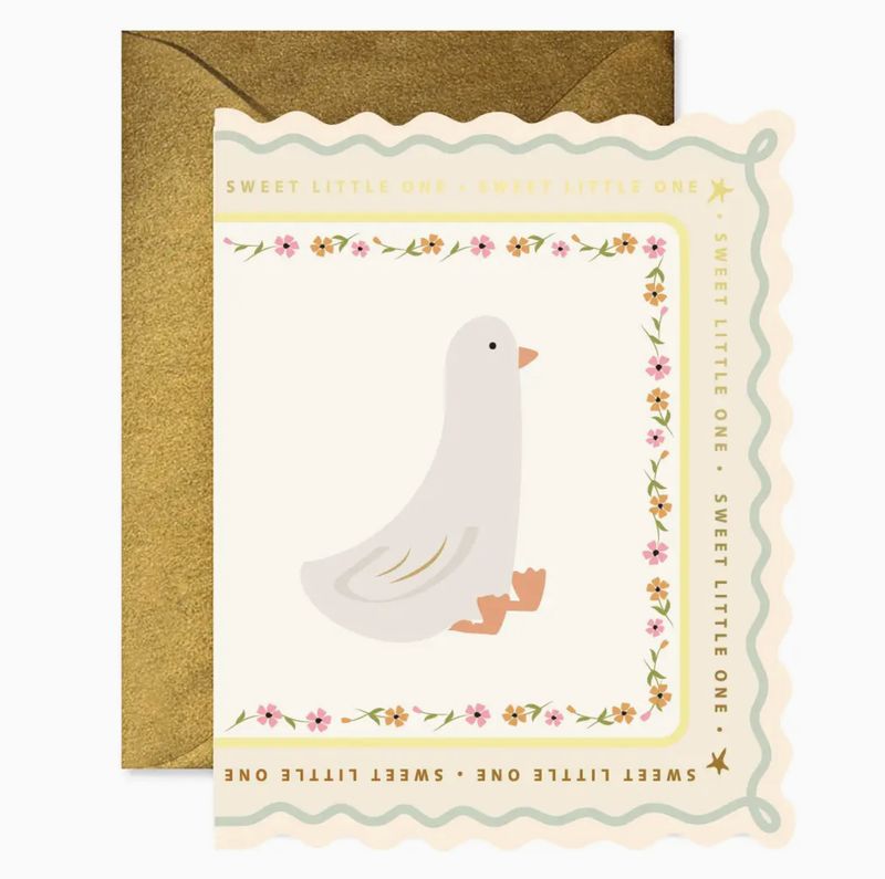 sweet little goose greeting card