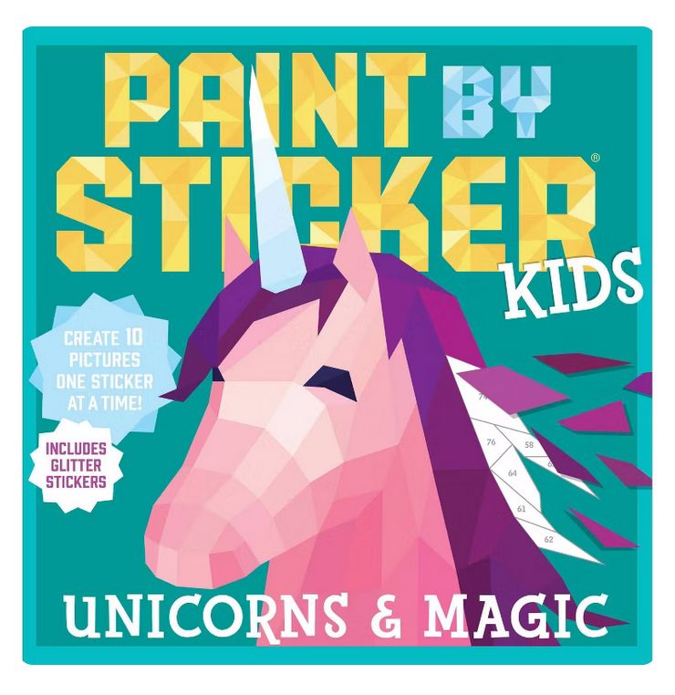 paint by stickers: unicorns &amp; magic