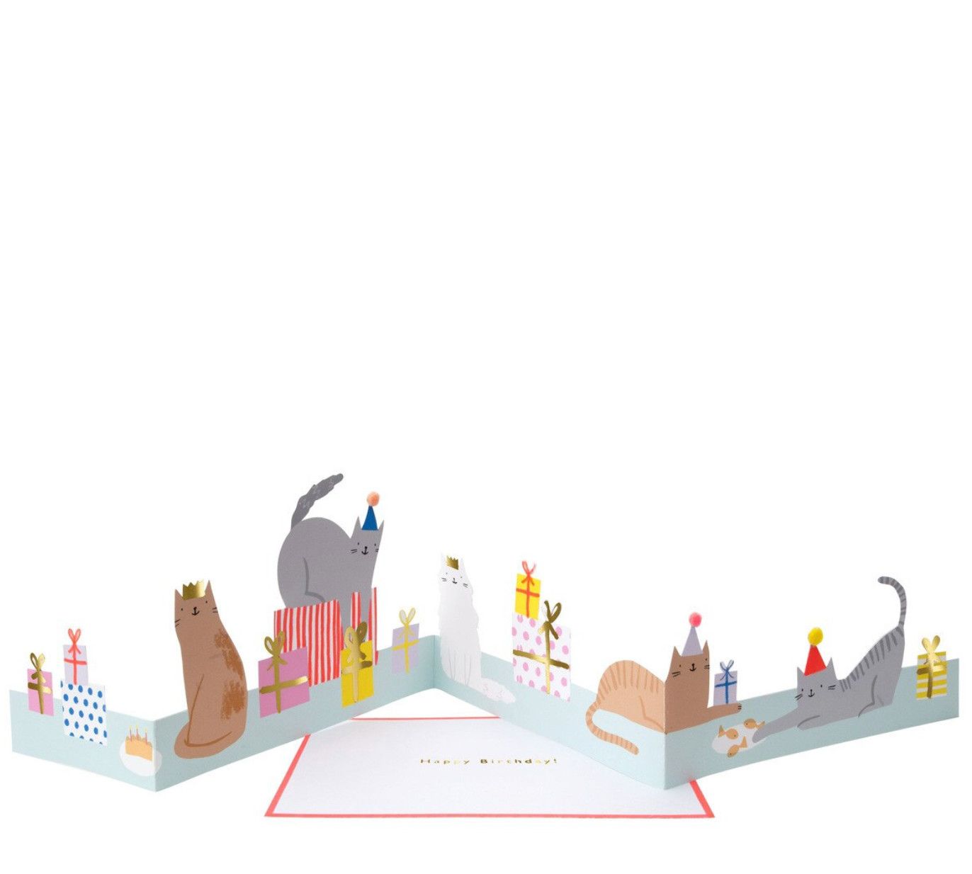 cat party birthday card