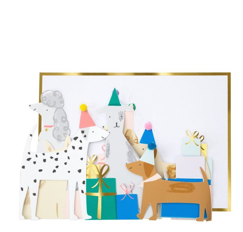 dog party birthday card