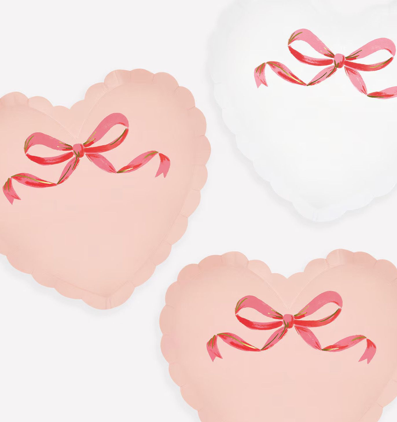 coquette heart plates
