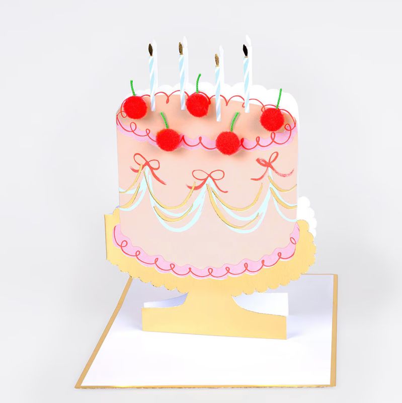 cherry cake birthday card
