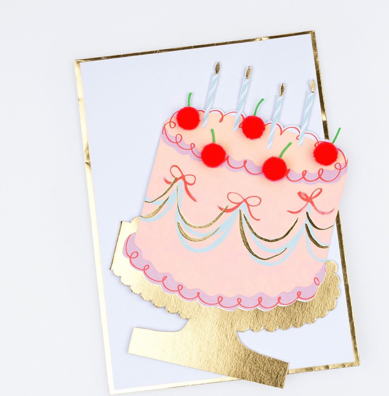 cherry cake birthday card