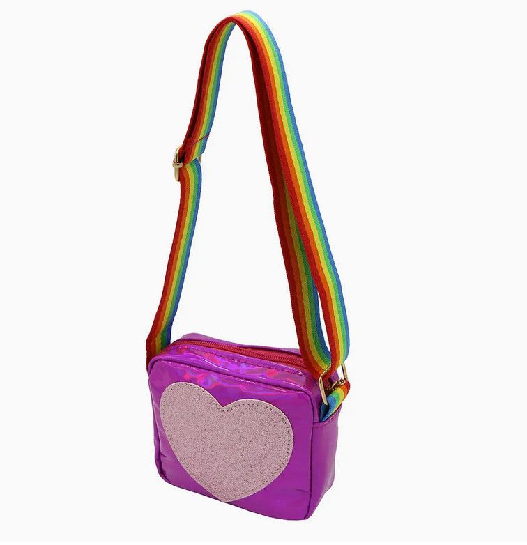 heart purse- dark pink